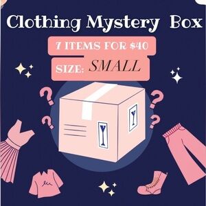 CLOTHING MYSTERY BOX OF SEVEN ITEMS (SIZE SMALL)
